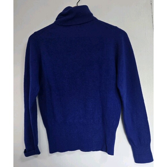 Vintage Rafaella Sweater Womens S Blue Angora Lambs Wool Crewneck Cozy French - Picture 5 of 7